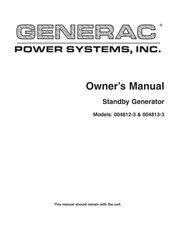 Generac Power Systems 004812-3 Owner's Manual