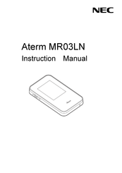 NEC Aterm MR03LN Instruction Manual