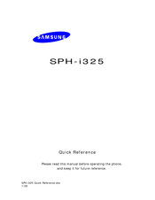 Samsung PH-i325 Quick Reference