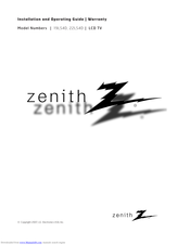Zenith 19LS4D Installation And Operating Manual
