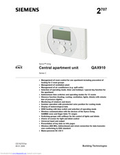 Siemens QAX910 Manual