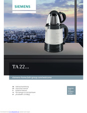 Siemens TA 22 SERIES Instruction Manual