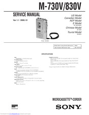 Sony M-730V Service Manual
