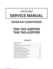 Toyotomi TAN-A28FWIS Service Manual