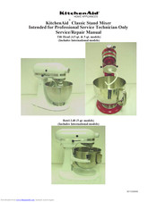 KitchenAid 9KSM160 Service & Repair Manual