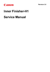 Canon Inner Finisher-H1 Service Manual