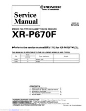 Pioneer XR-P670F Service Manual
