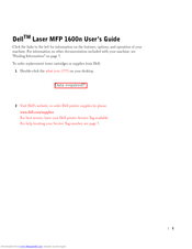 Dell 1600n - Multifunction Laser Printer B/W User Manual