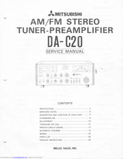 Mitsubishi DA-C20 Service Manual