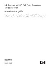 HP ProLiant ML310 G3 1TB Administration Manual