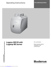 Buderus Logano GB125 Operating Instructions Manual