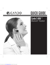 Cardo Systems S-800 Quick Manual