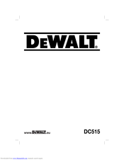 DeWalt DC515 User Manual