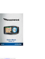 Alpine PMD-B100 - Blackbird - Automotive GPS Receiver Owner's Manual