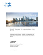 Cisco RFGW-10 Hardware Installation Manual