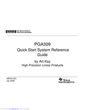 Texas Instruments PGA309 Quick Start Manual