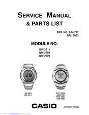 Casio QW-2708 Service Manual & Parts List
