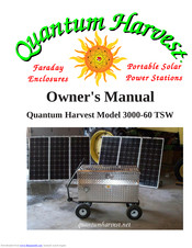 Quantum Harvest 3000-60 TSW Owner's Manual