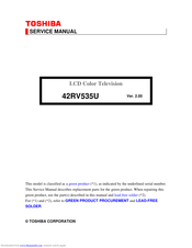Toshiba REGZA 42RV535U Service Manual