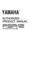 Yamaha PortaTone PSR-12 Product Manual