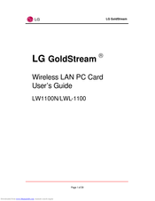 LG LW1100N User Manual