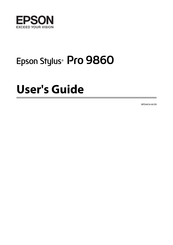 Epson Stylus Pro 9860 User Manual