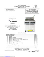 Frymaster MPH14 Series Service Manual