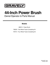 Gravely 885015 Operator And Parts Manual