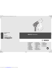 Bosch GHA FC2 Professional Original Instructions Manual