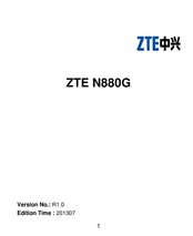 Zte N880G Manual