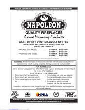 Napoleon BGD34PT Installation And Operation Instructions Manual