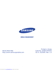 Samsung SBH900 Manual