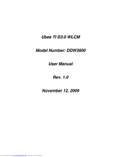Ubee DDW3600 User Manual