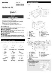 Brother P-touch E800T Quick Setup Manual