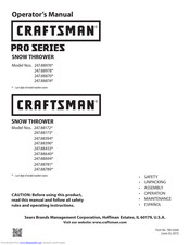 Craftsman 247.88978 series Operator's Manual