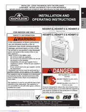 Napoleon HD46NT-2 Installation And Operating Instructions Manual