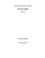 Agilent Technologies E5052A Service Manual