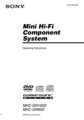 Sony MHC-GN100D Operating Instructions Manual