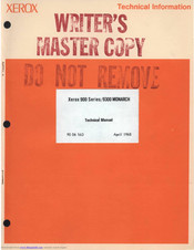Xerox 900 series Technical Manual