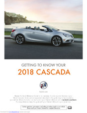 Buick CASCADA 2018 Getting To Know Your