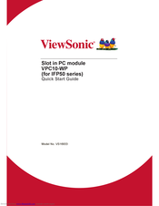 ViewSonic VPC10-WP Quick Start Manual