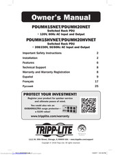 Tripp Lite PDUMH15NET Owner's Manual