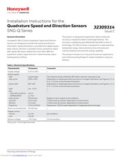 Honeywell SNG-Q Series Installation Instructions Manual
