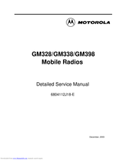 Motorola GM398 Service Manual