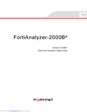 Fortinet FortiAnalyzer-2000B Rack And Hardware Install Manual