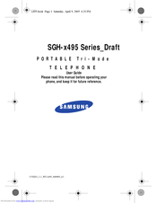 Samsung SGH-x495 Series User Manual