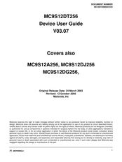 Motorola MC9S12DG256 User Manual