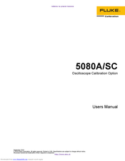 Fluke 5080A/SC User Manual
