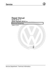 Volkswagen Golf 2015 Repair Manual