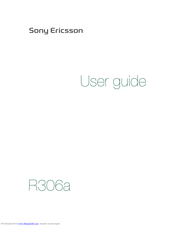 Sony Ericsson R306a User Manual